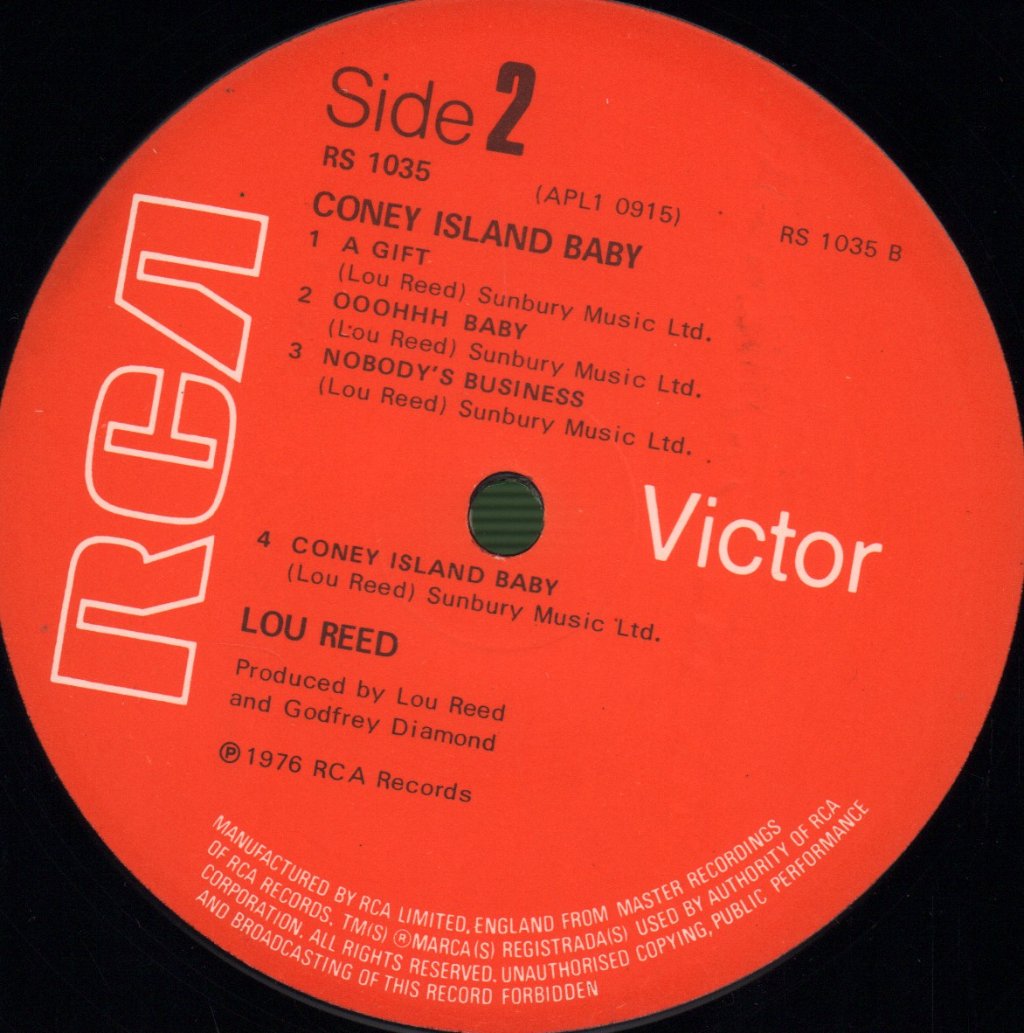 Lou Reed - Coney Island Baby - Lp