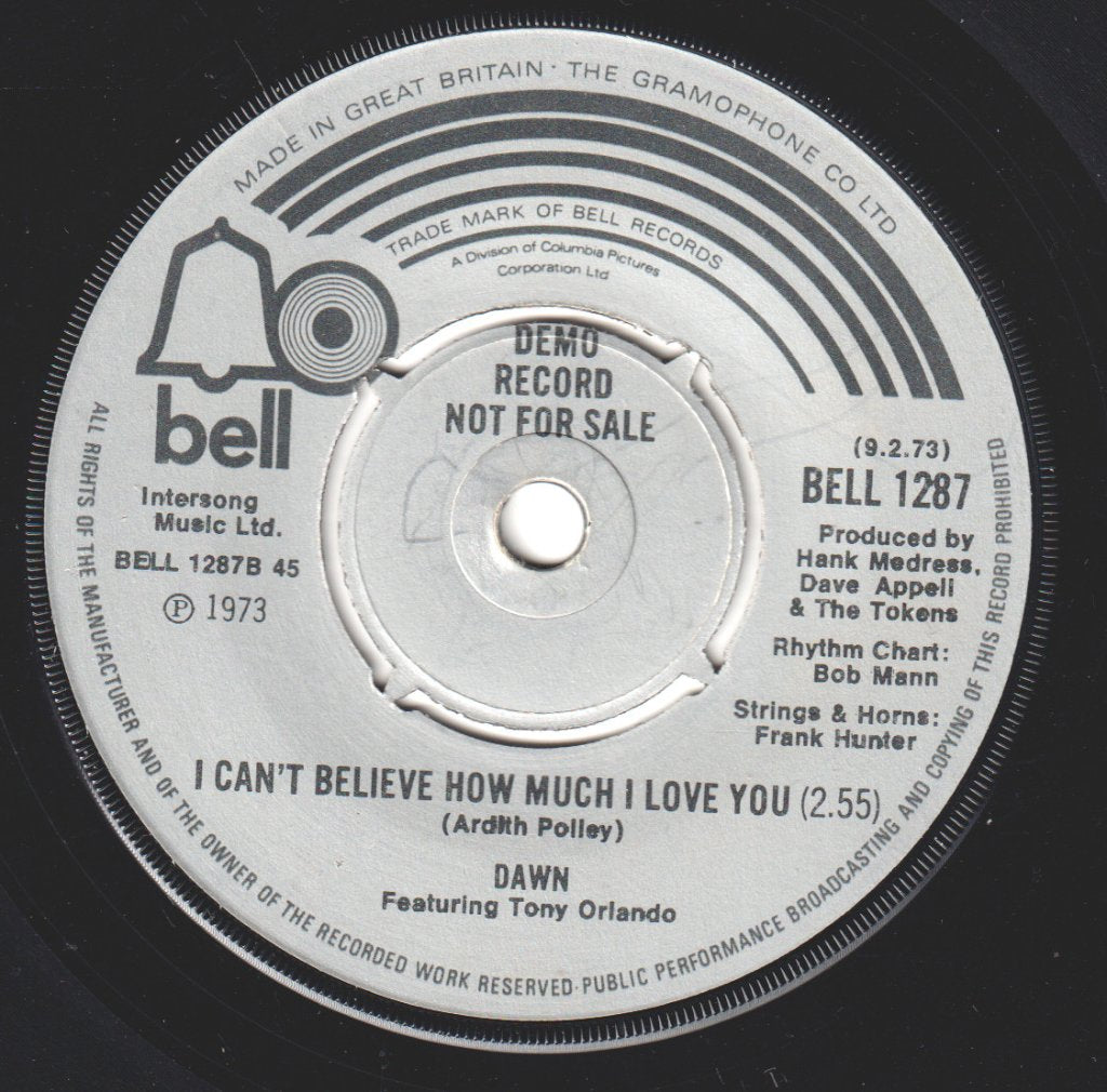 Dawn Featuring Tony Orlando - Tie A Yellow Ribbon Round The Old Oak Tree - 7 Inch