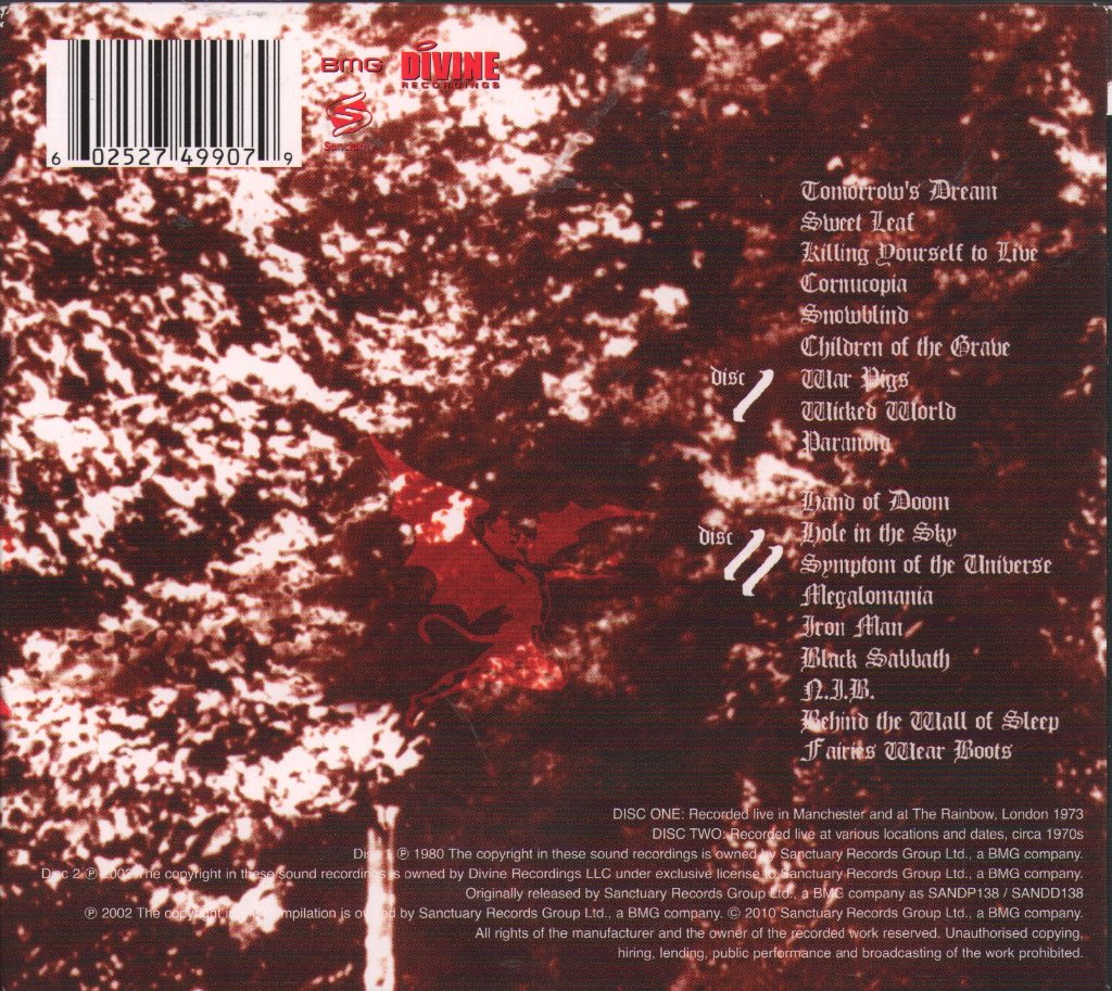 Black Sabbath - Past Lives - Cd Set