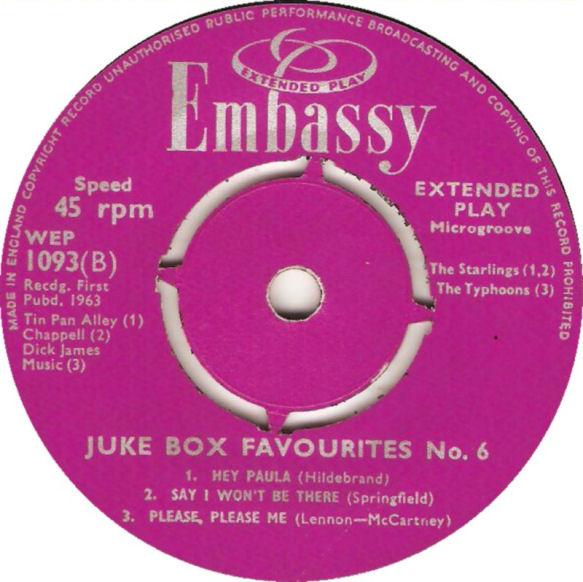 Various Artists - Juke Box Favourites No. 6 Six Big Hits - 7 Inch