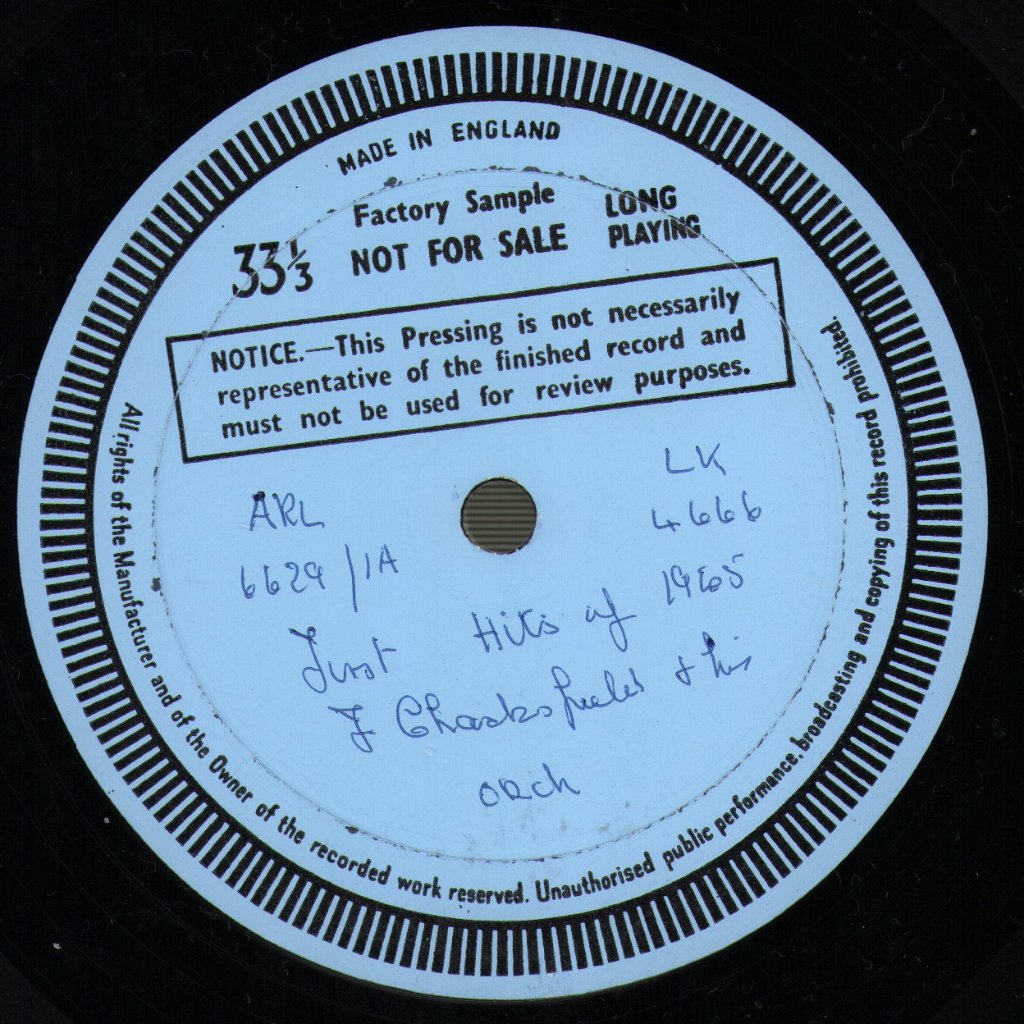 Frank Chacksfield And His Orchestra - 1st Hits Of 1965 - Lp