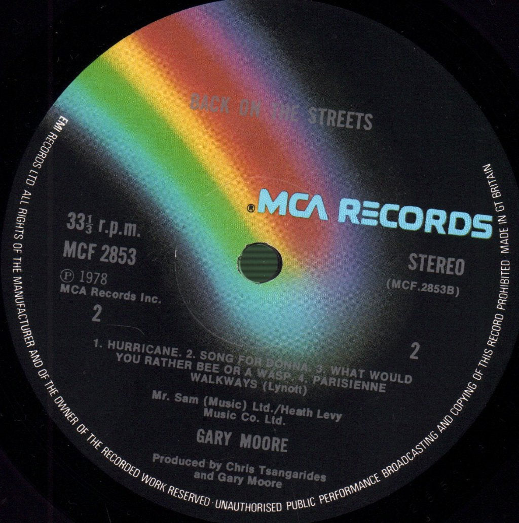 Gary Moore - Back On The Streets - Lp