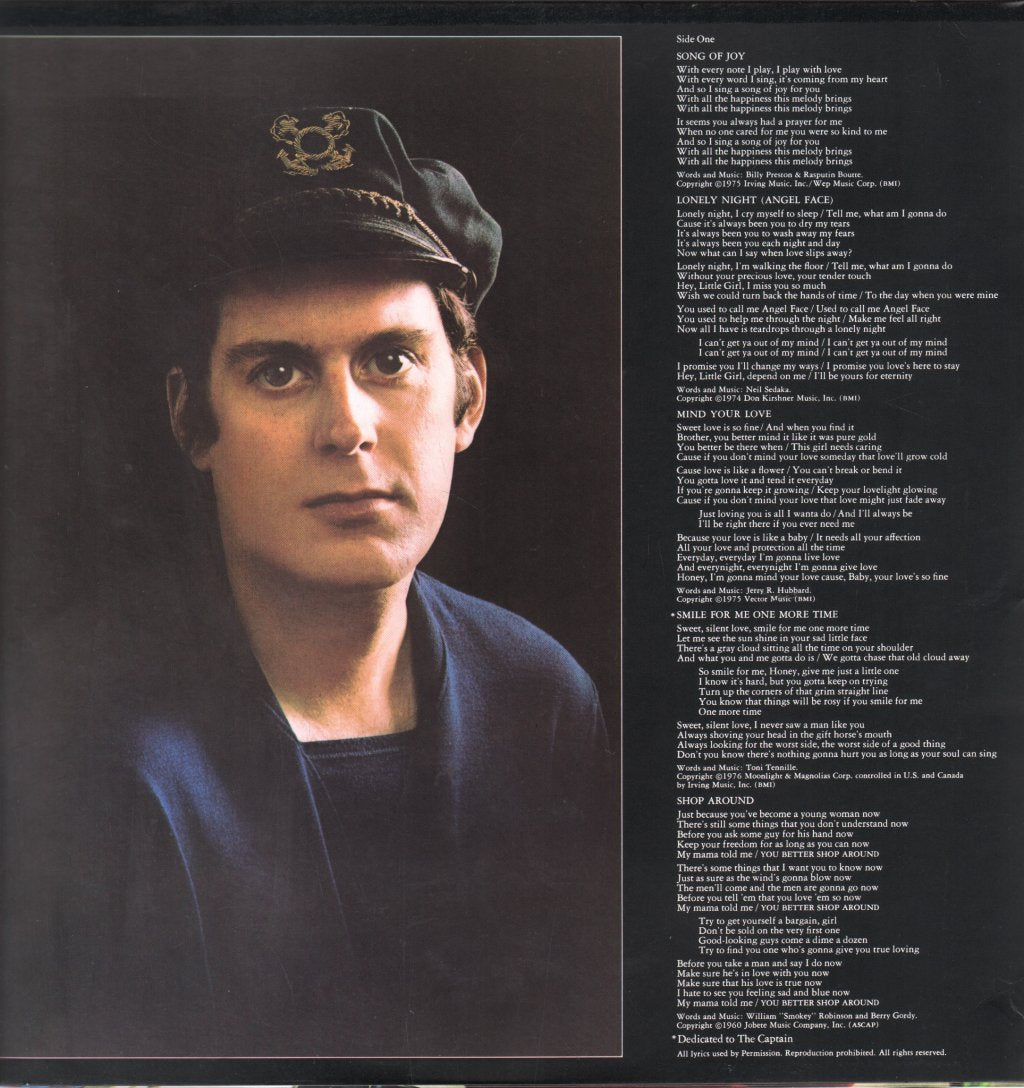 Captain And Tennille - Song Of Joy - Lp