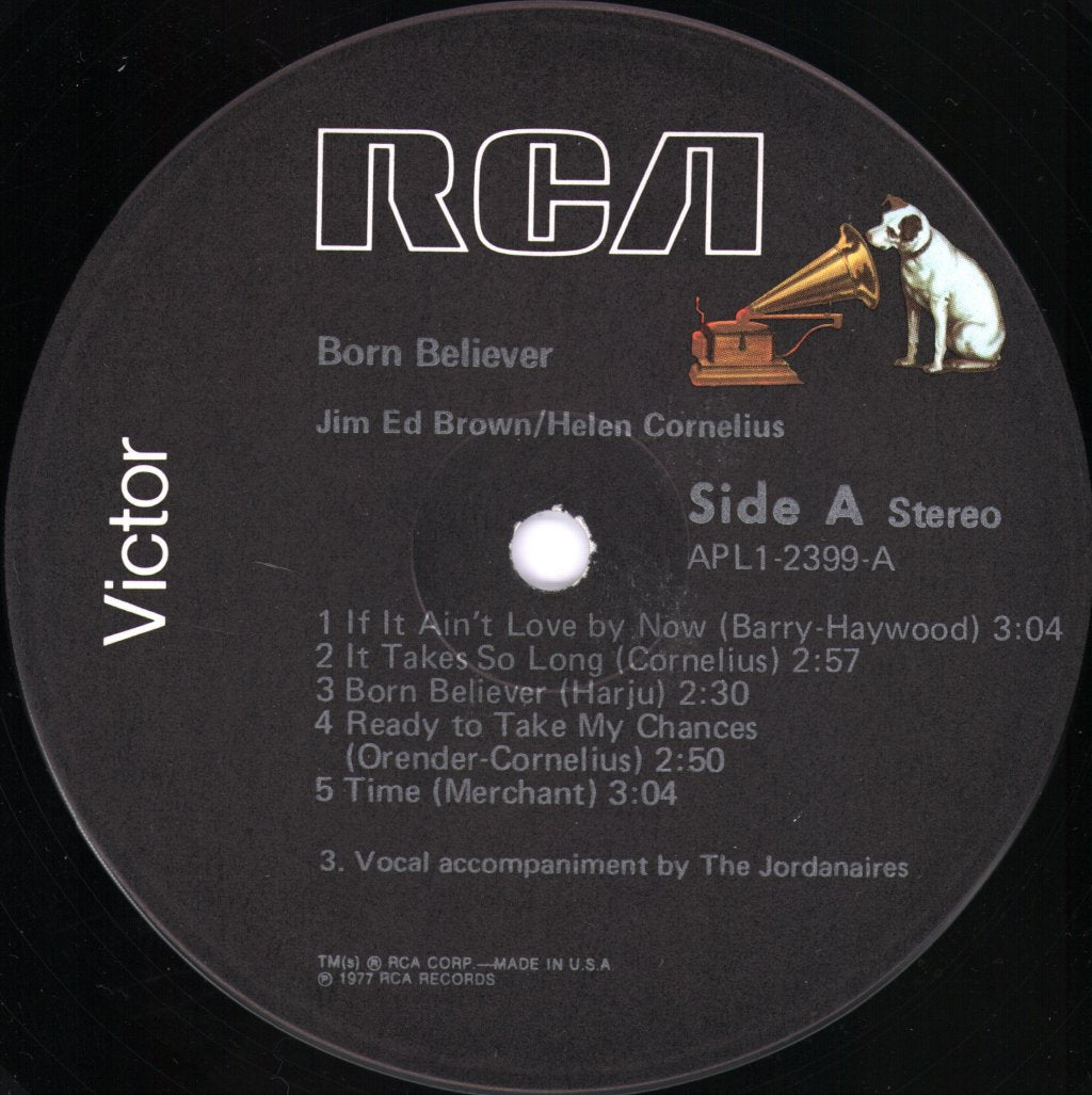 Jim Ed Brown And Helen Cornelius - Born Believer - Lp