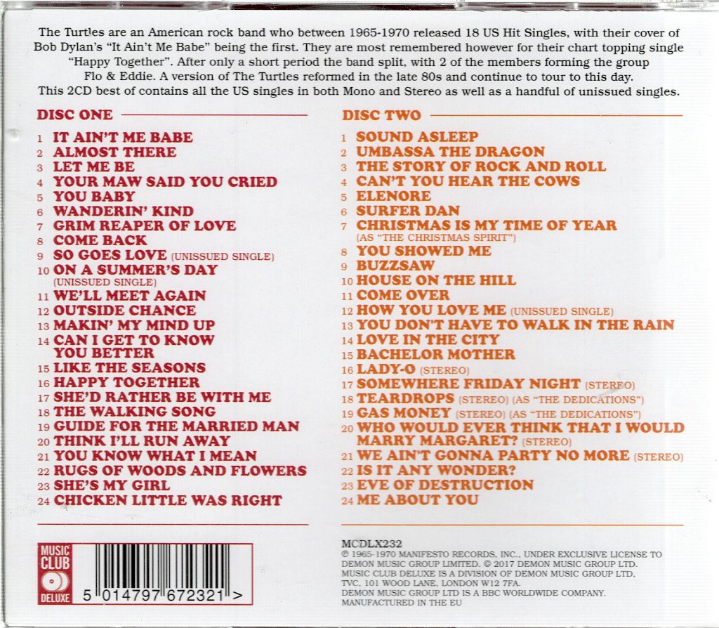 Turtles - Happy Together (The Best Of The Turtles) - Double Cd