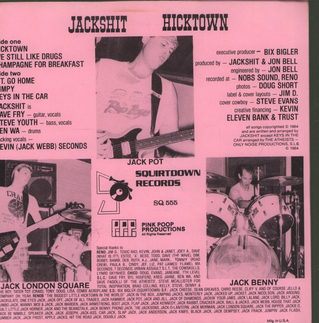 Jackshit - Hicktown - 7 Inch