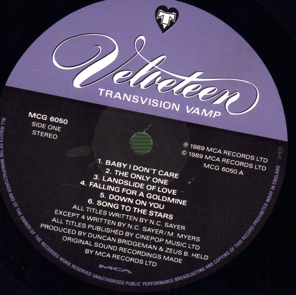 Transvision Vamp - Velveteen - Lp