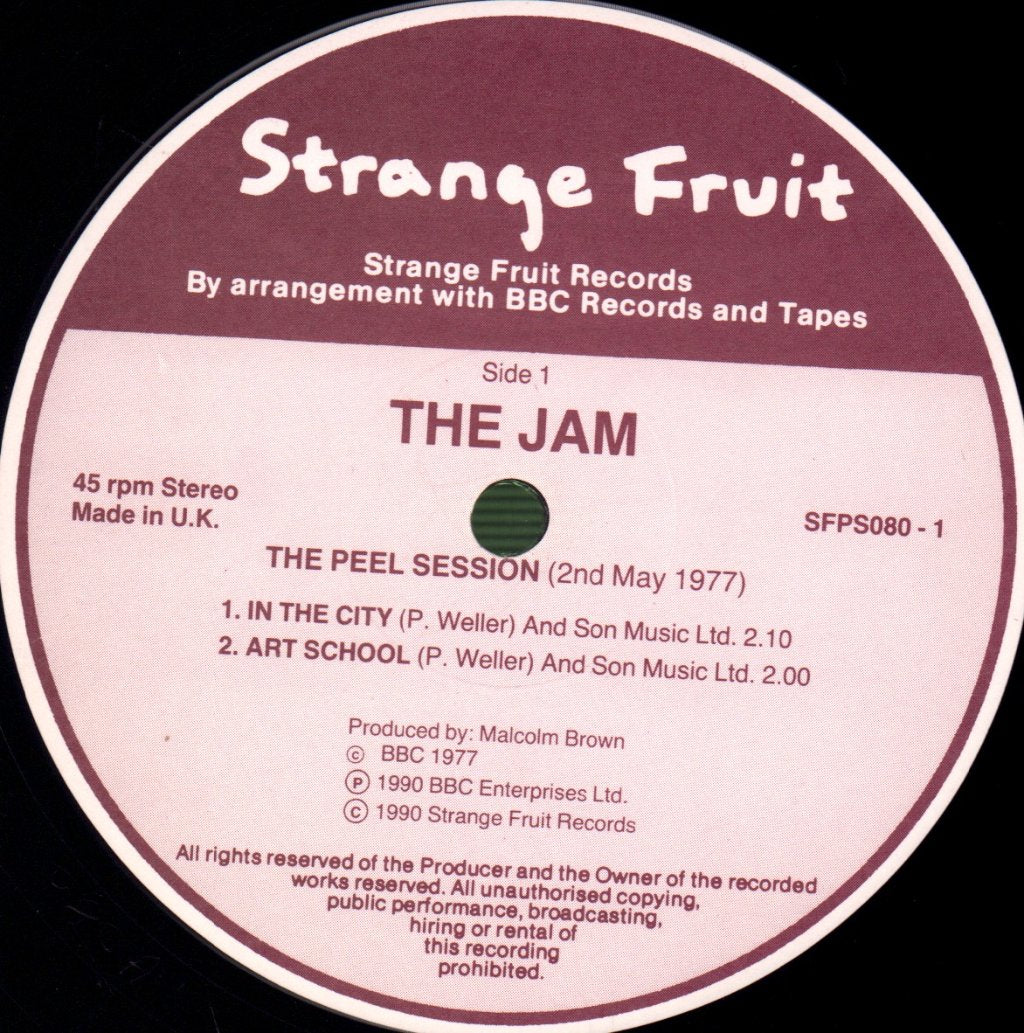 Jam - Peel Sessions - 12 Inch