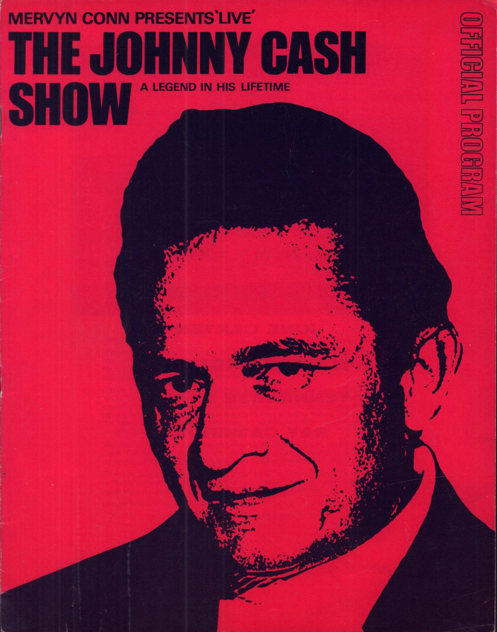 Johnny Cash - mervyn conn presents live the johnny cash show - Tour Programme