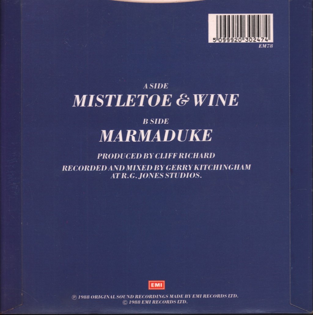 Cliff Richard - Mistletoe And Wine - 7 Inch