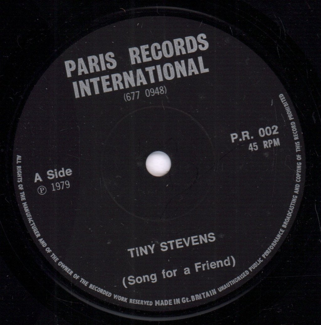 tiny stevens - song for a friend - 7 Inch