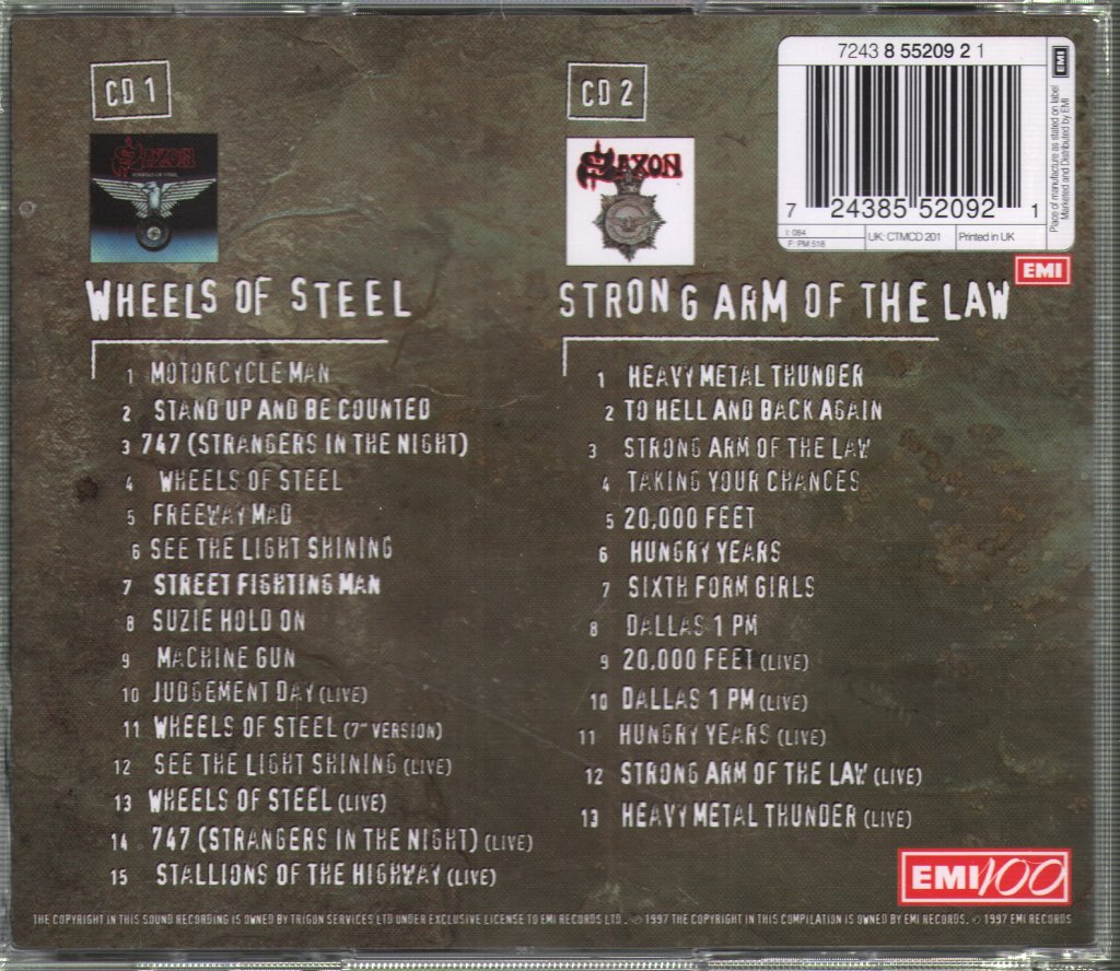 Saxon - Wheels Of Steel/Strong Arm Of The Law - Cd
