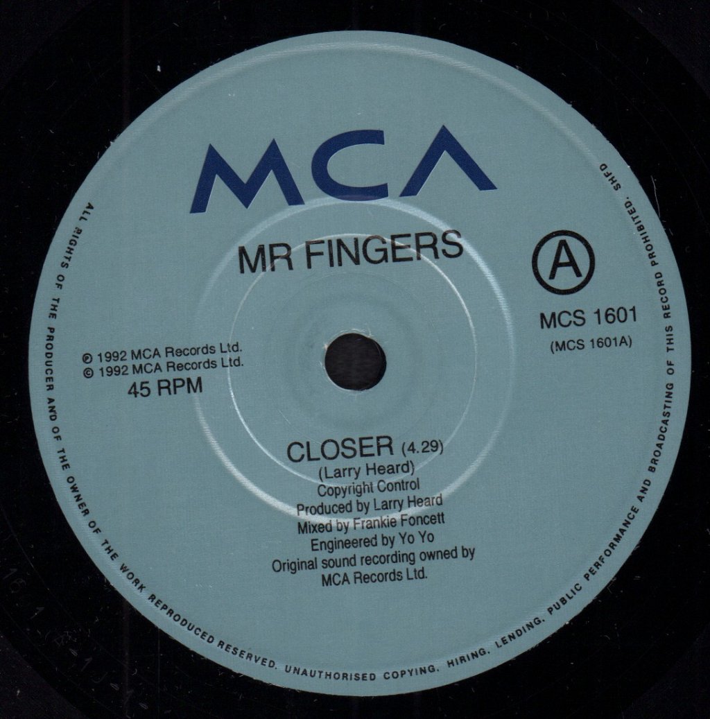 Mr Fingers - Closer - 7 Inch