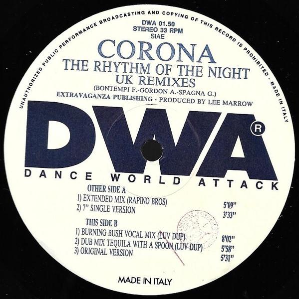 Corona - Rhythm Of The Night (UK Remixes) - 12 Inch