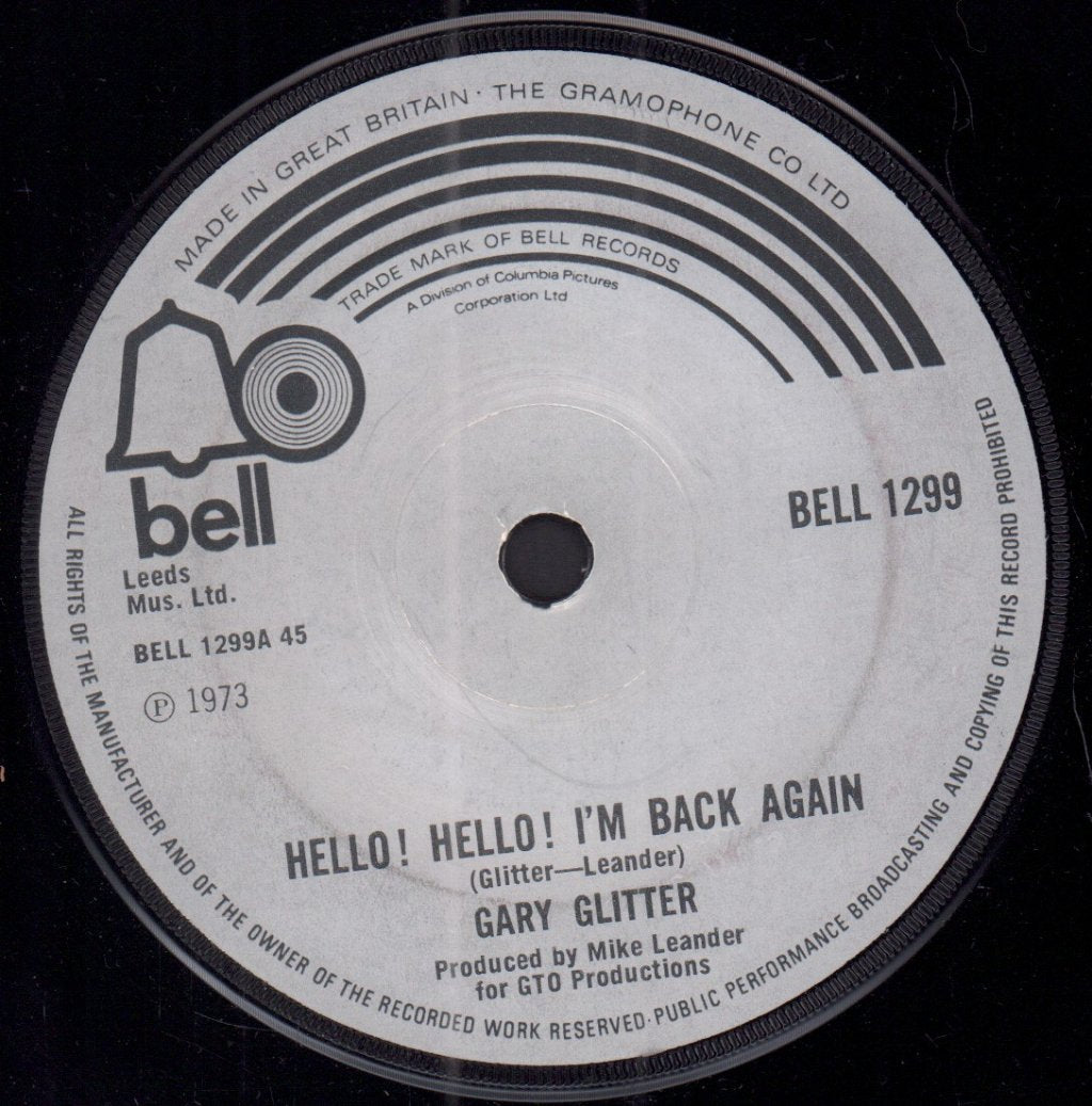 Gary Glitter - Hello Hello I'm Back Again - 7 Inch