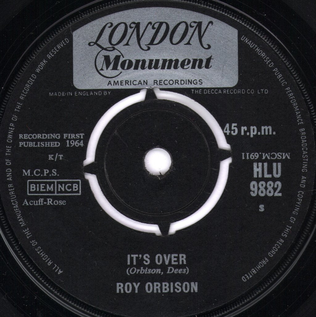 Roy Orbison - It's Over - 7 Inch