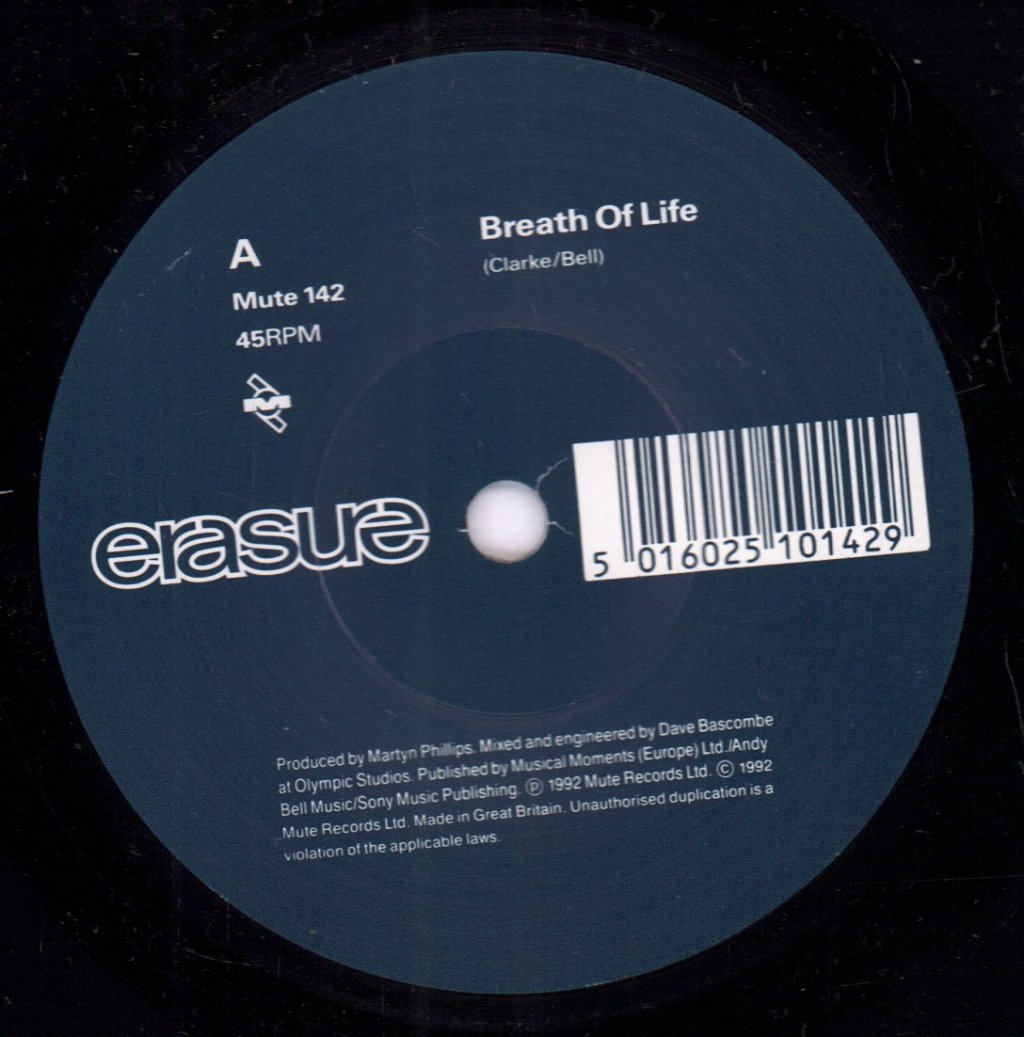Erasure - Breath Of Life - 7 Inch