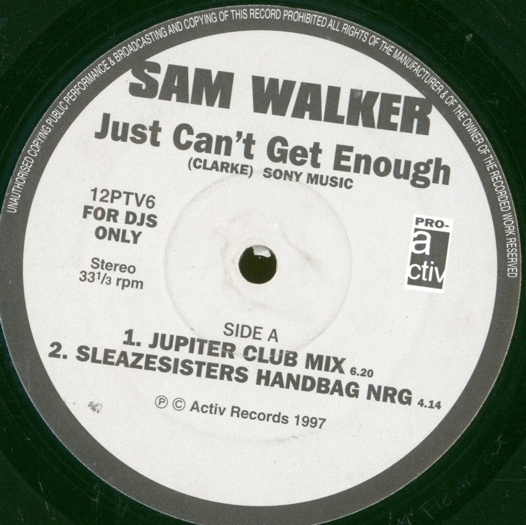 Sam Walker - Just Can't Get Enough - 12 Inch