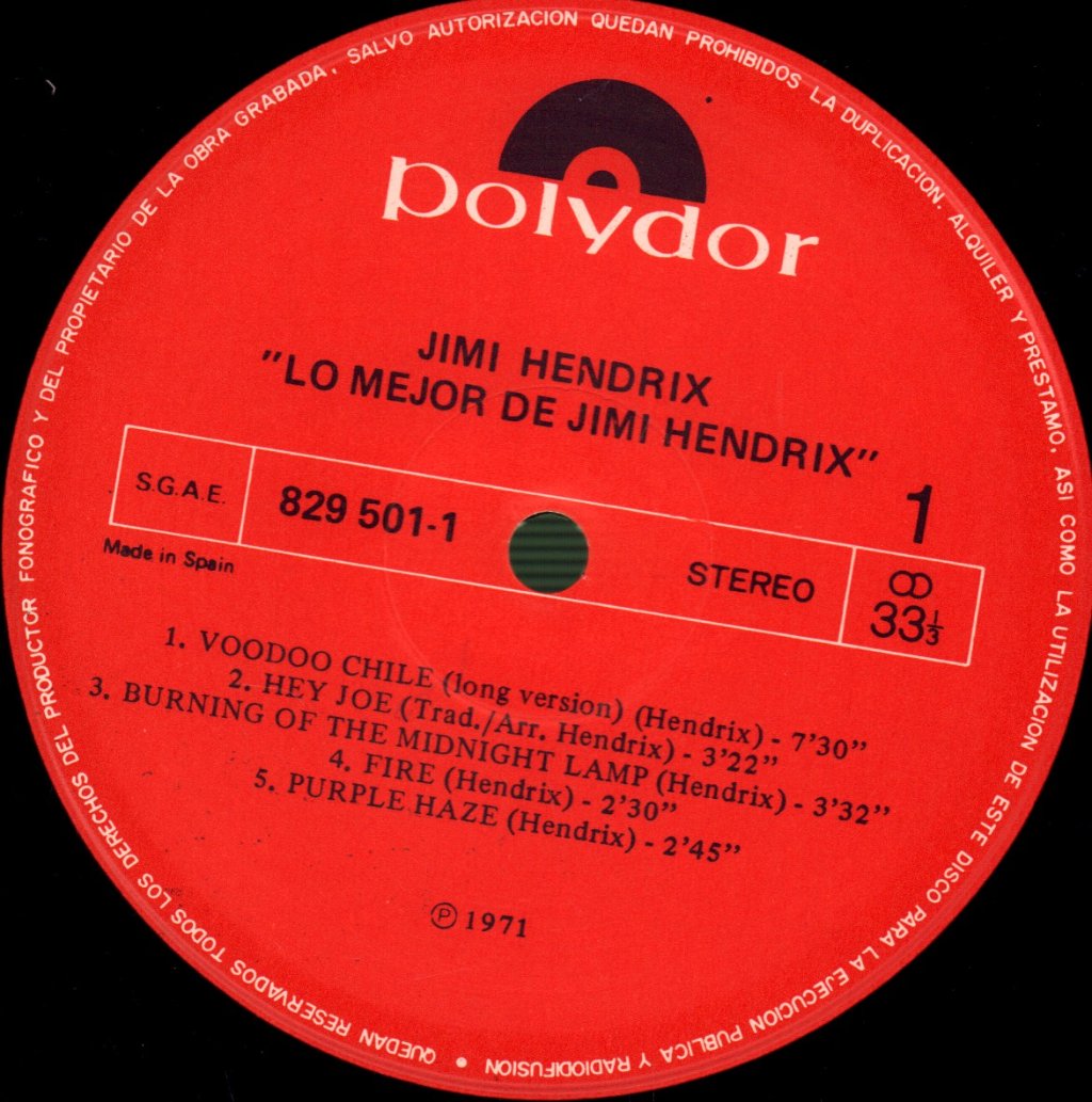 Jimi Hendrix - Lo Mejor De Jimi Hendrix - Lp