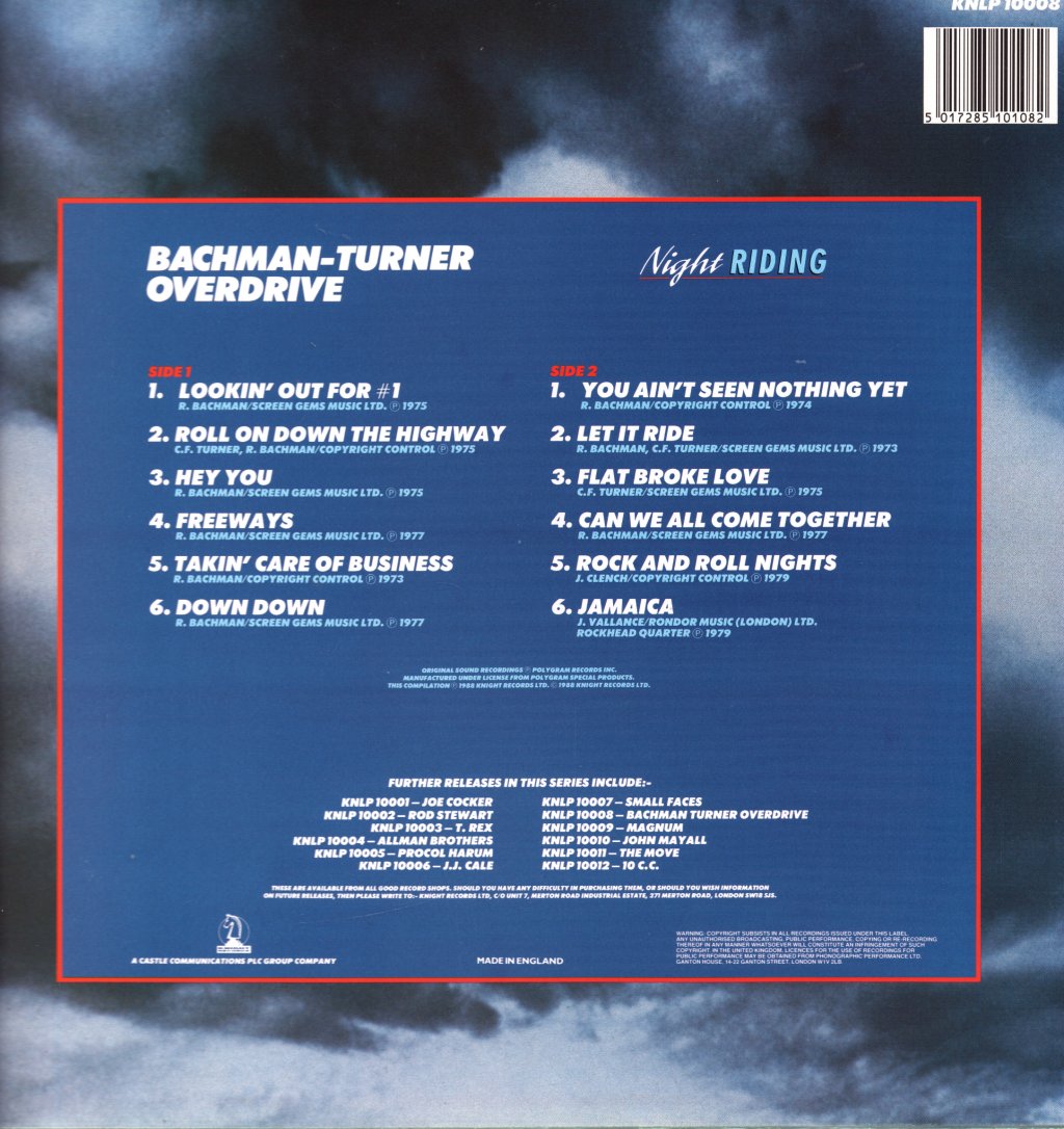 Bachman-Turner Overdrive - Night Riding - Lp