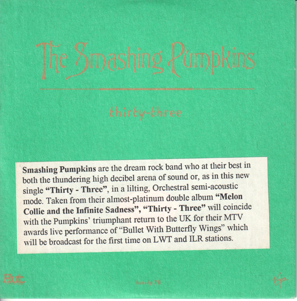 Smashing Pumpkins - Thirty Three - Cd