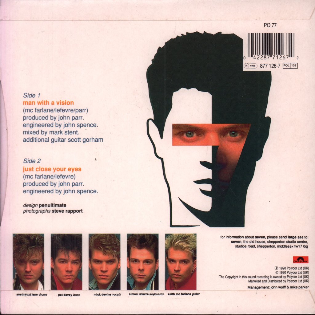 Seven (90'S Group) - Man With A Vision - 7 Inch