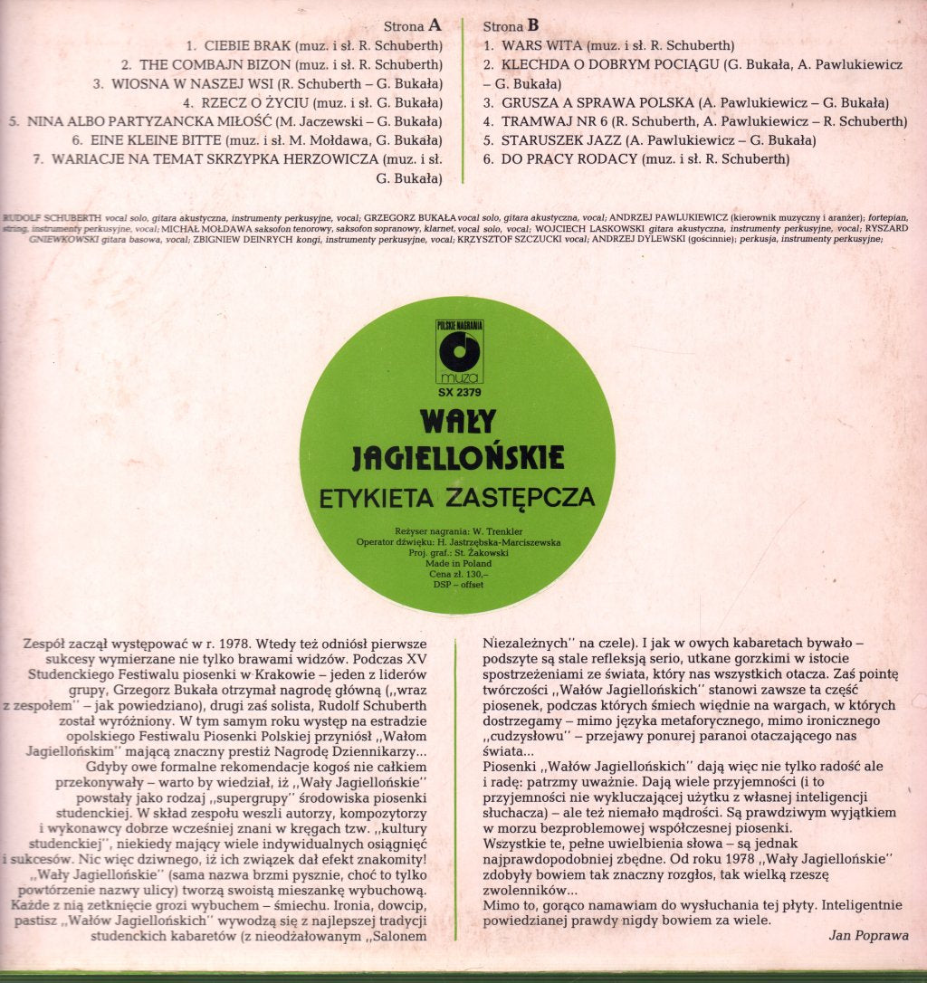 Waly Jagiellonskie - Etykieta Zastępcza - Lp