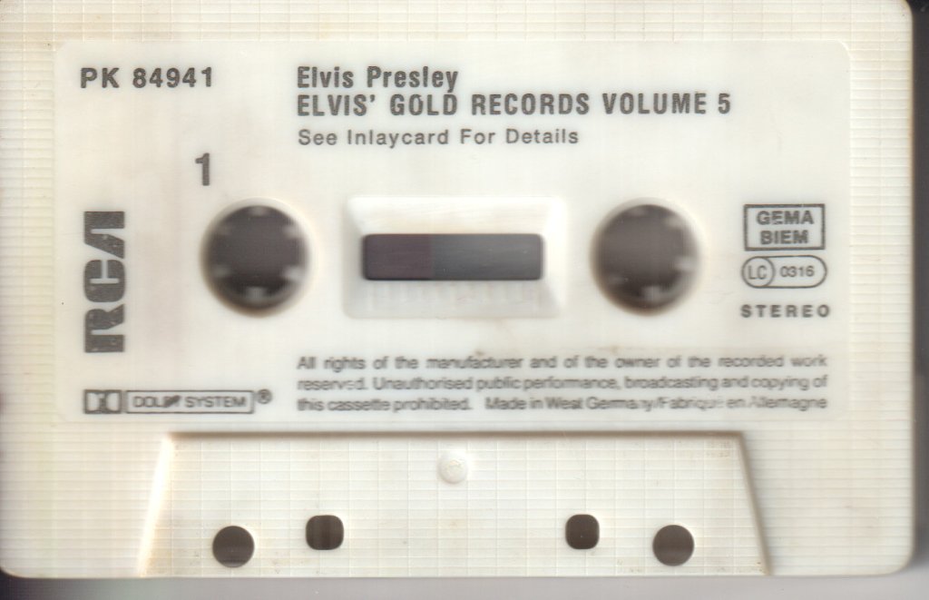 Elvis Presley - Elvis' Gold Records Volume 5 - Cassette