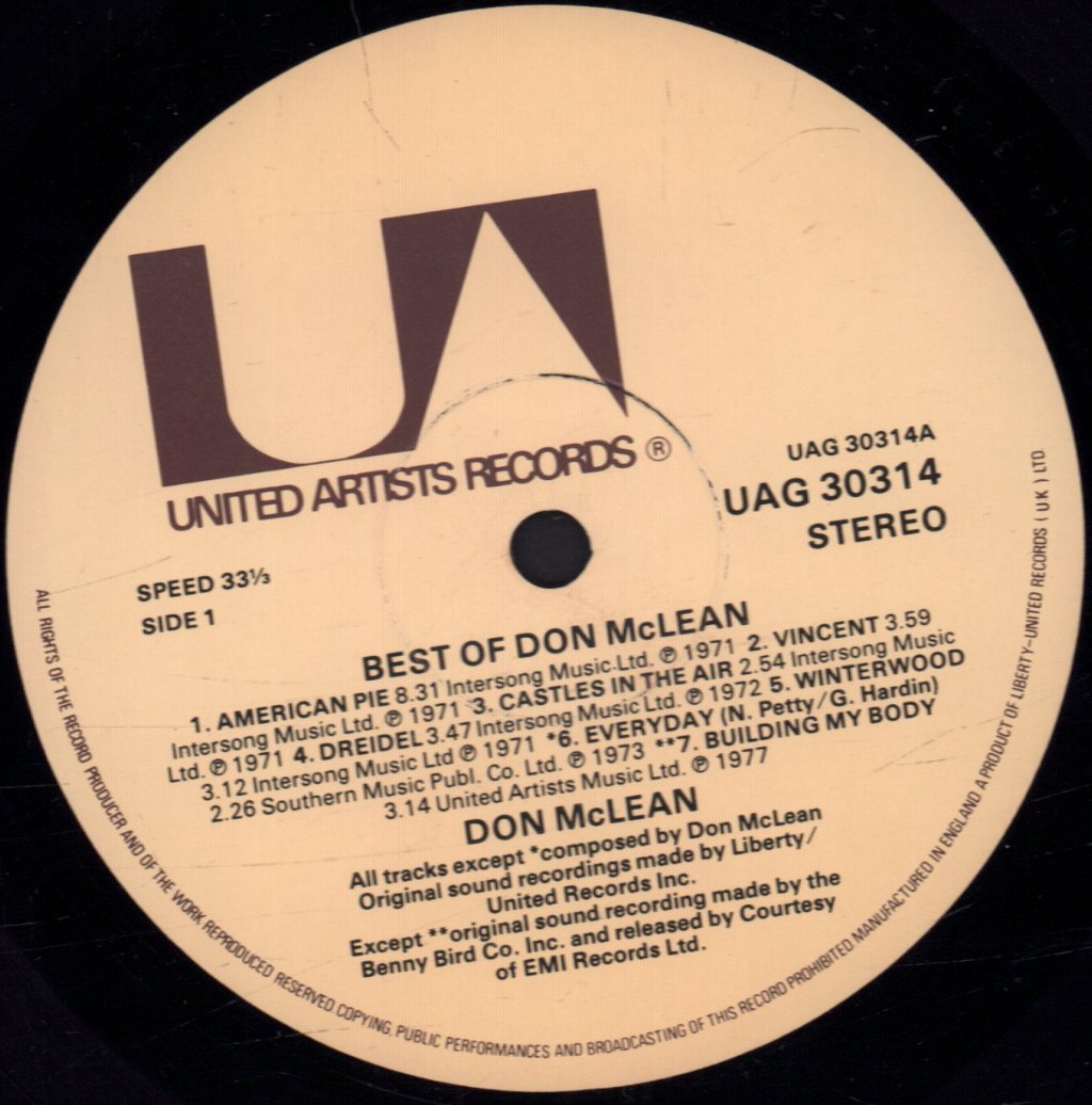 Don McLean - Very Best Of - Lp