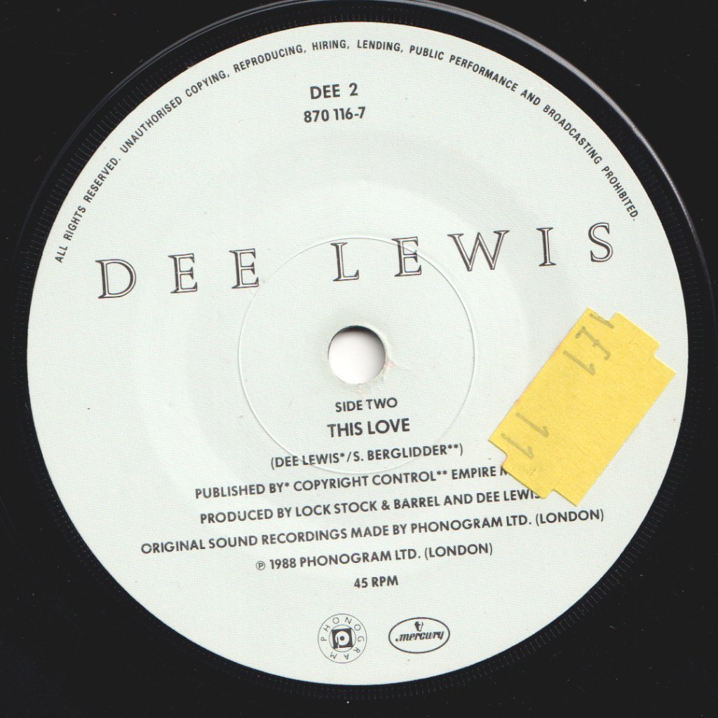 Dee Lewis - Don't Make Me Wait - 7 Inch
