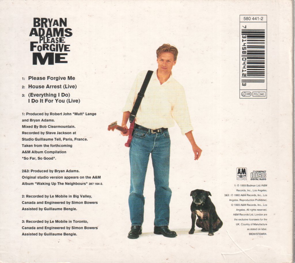 Bryan Adams - Please Forgive Me - Cd