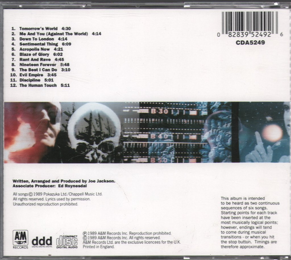 Joe Jackson - Blaze Of Glory - Cd