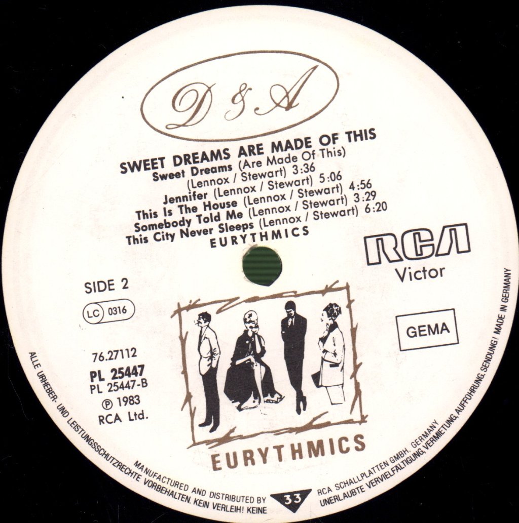 Eurythmics - Sweet Dreams (Are Made Of This) - Lp