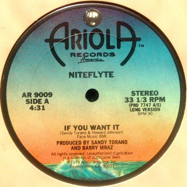 Niteflyte - If You Want It - 12 Inch