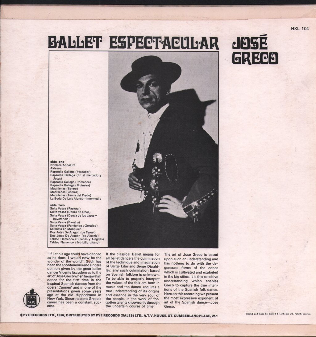 Jose Greco - Ballet Espectacular - Lp