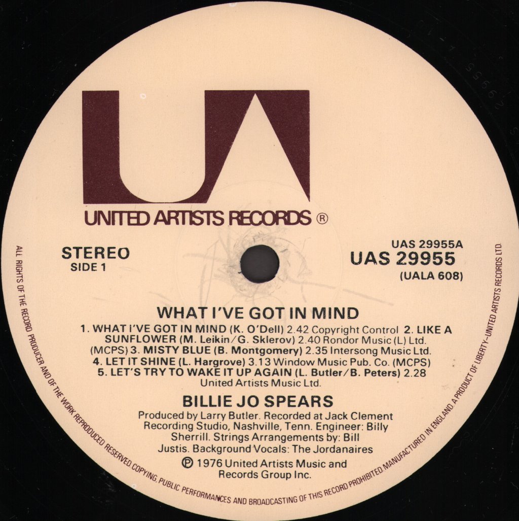 Billie Jo Spears - What I've Got In Mind - Lp