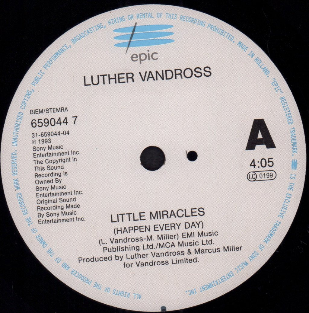 Luther Vandross - Little Miracles - 7 Inch