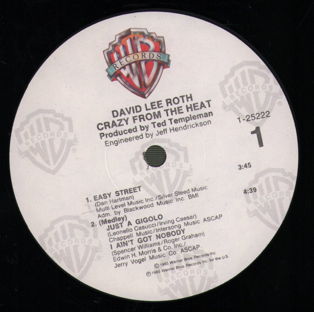 David Lee Roth - Crazy From The Heat - 12 Inch
