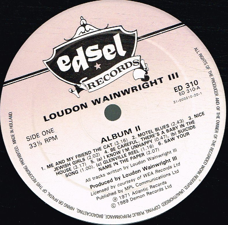 Loudon Wainwright 3 - Album II - Lp