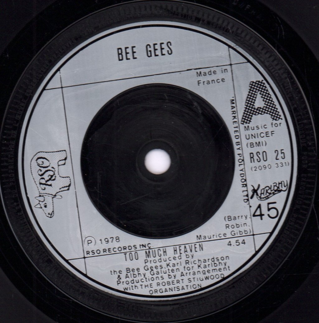 Bee Gees - Too Much Heaven - 7 Inch