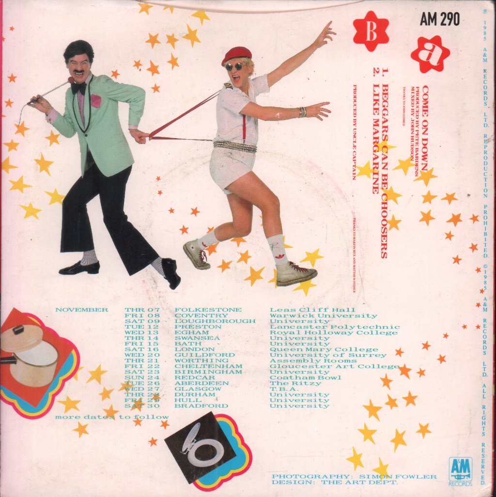 Captain Sensible - Come On Down - 7 Inch