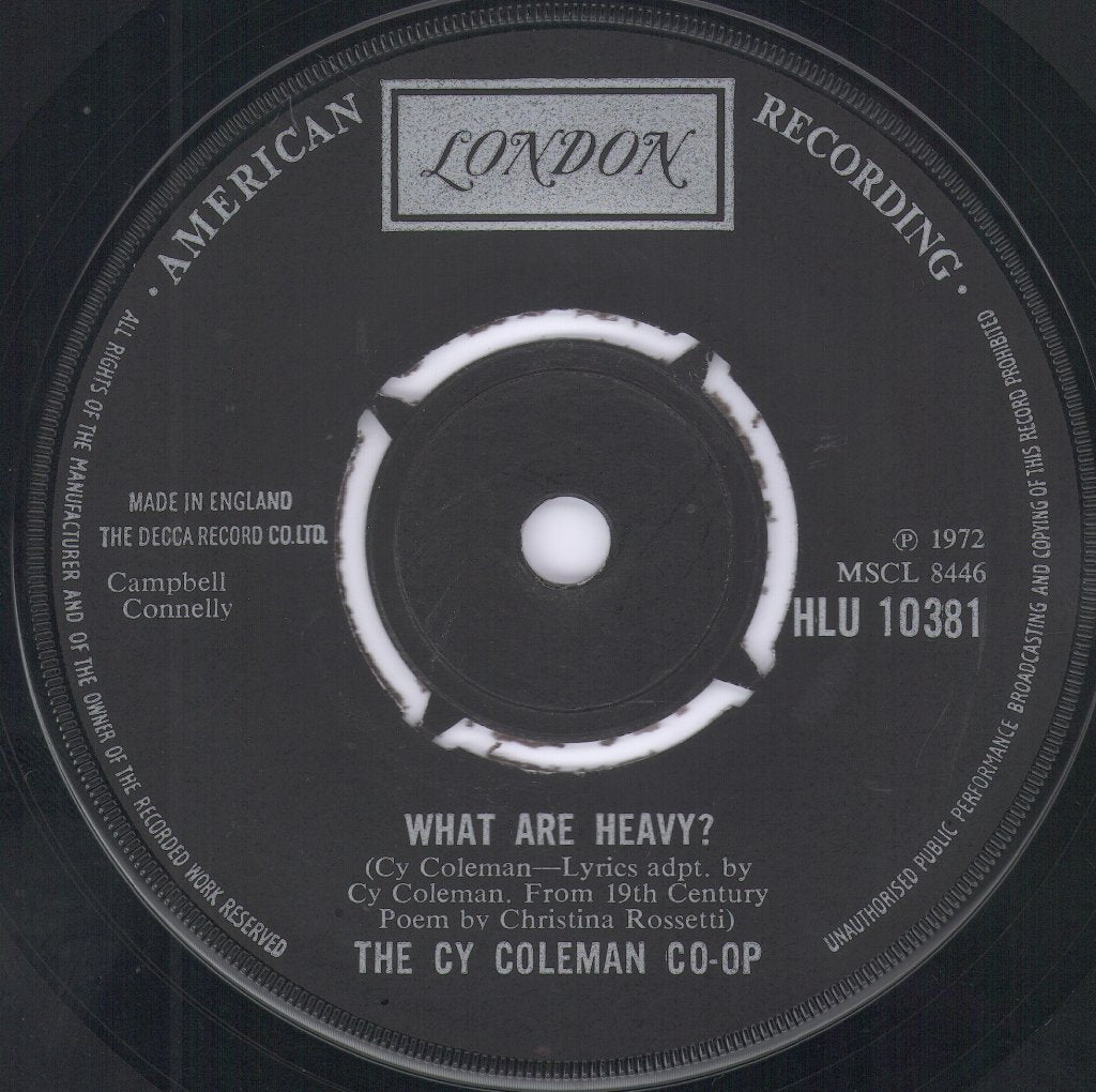 Cy Coleman Co-Op - What Are Heavy? - 7 Inch
