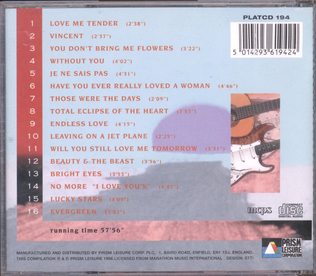 Unknown Artist - Romantic Guitar - Cd