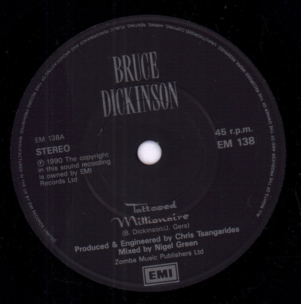 Bruce Dickinson - Tattooed Millionaire - 7 Inch