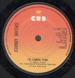 Johnny Mathis - I'm Coming Home - 7 Inch