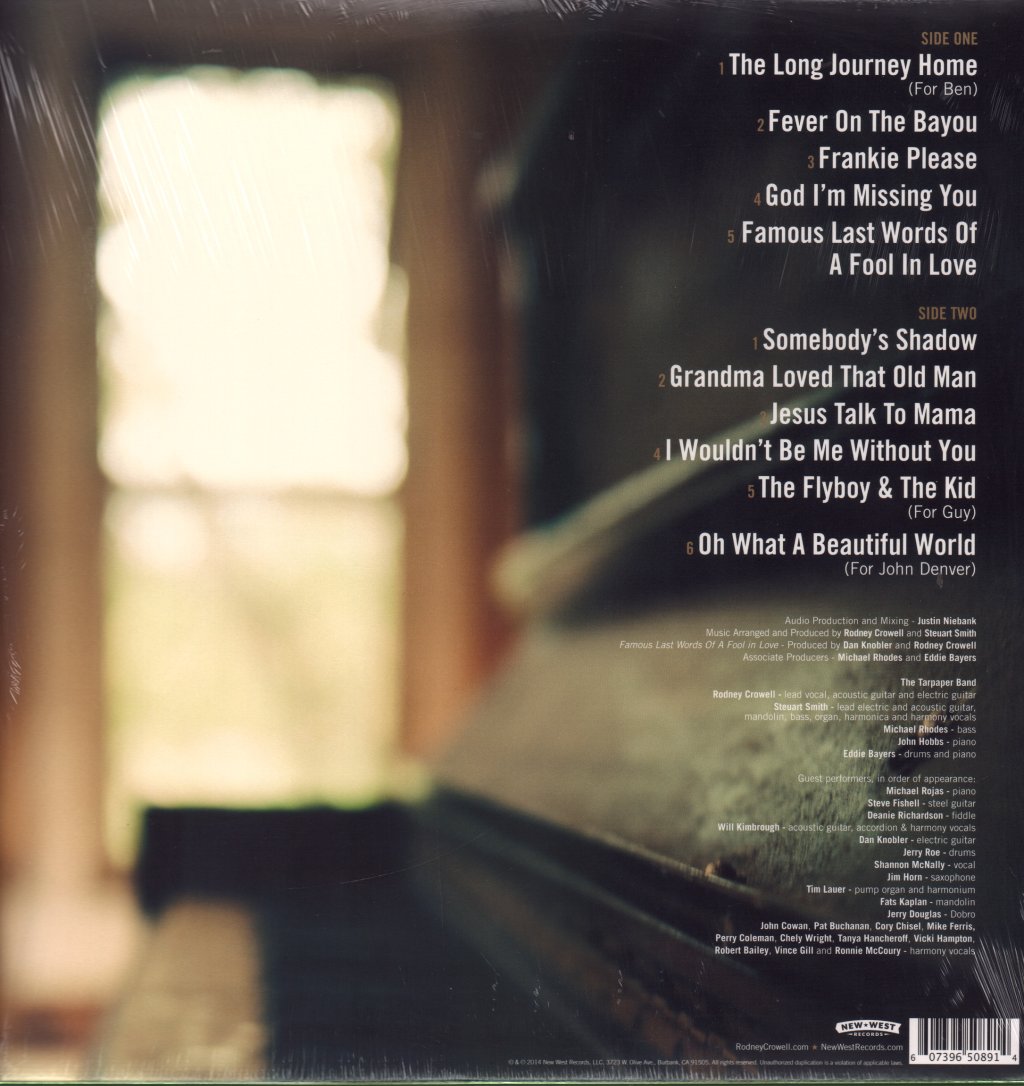 Rodney Crowell - Tarpaper Sky - Lp