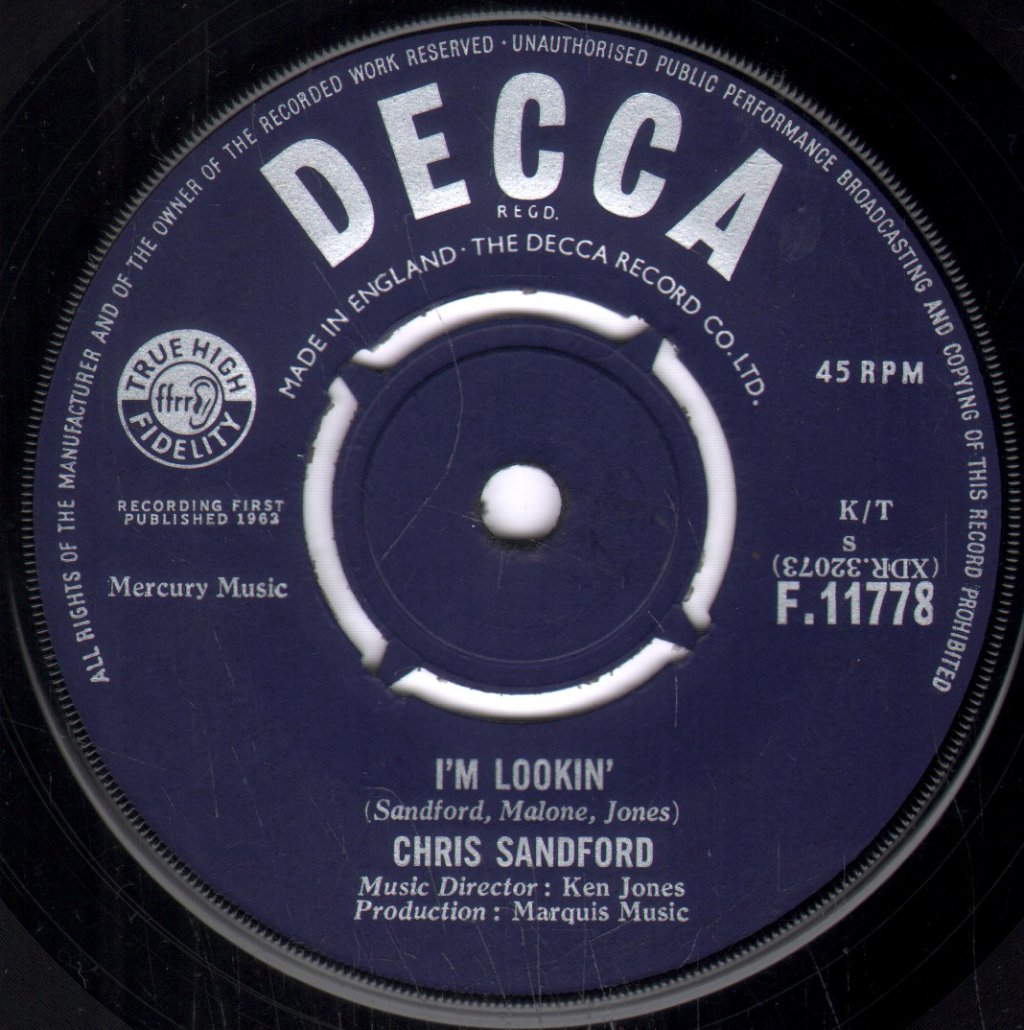 Chris Sandford - Not Too Little Not Too Much - 7 Inch