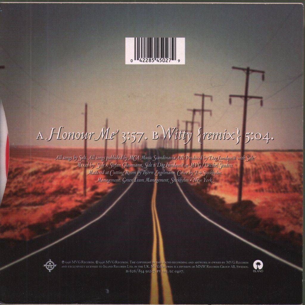 Salt (Swedish Alternative Group) - Honour Me - 7 Inch