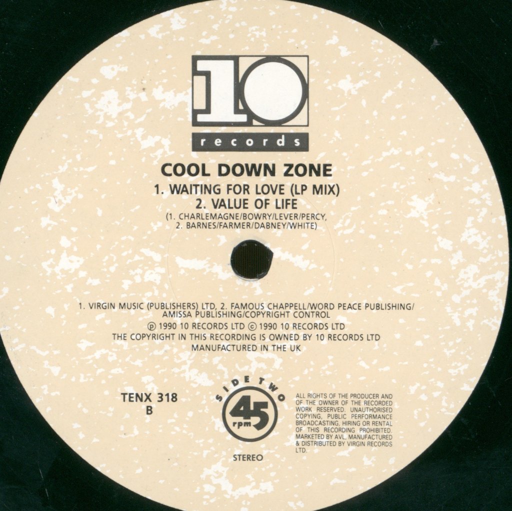 Cool Down Zone - Waiting For Love - 12 Inch