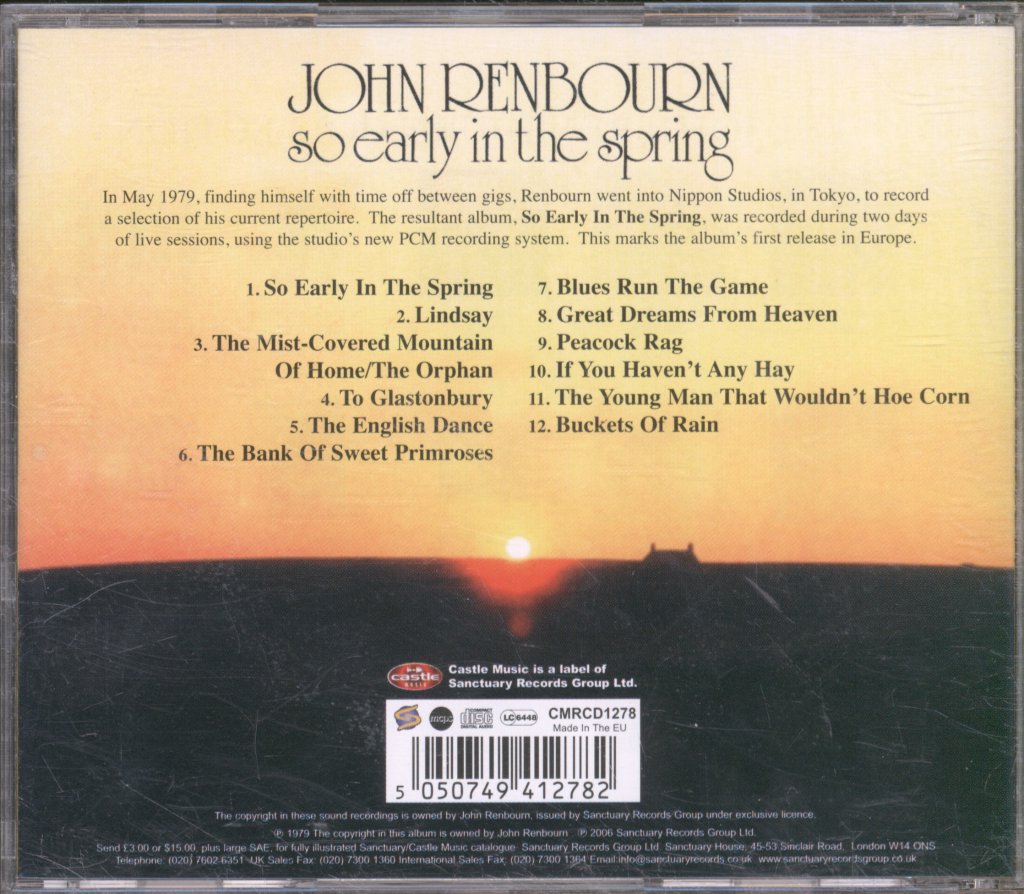 John Renbourn - So Early In The Spring - Cd